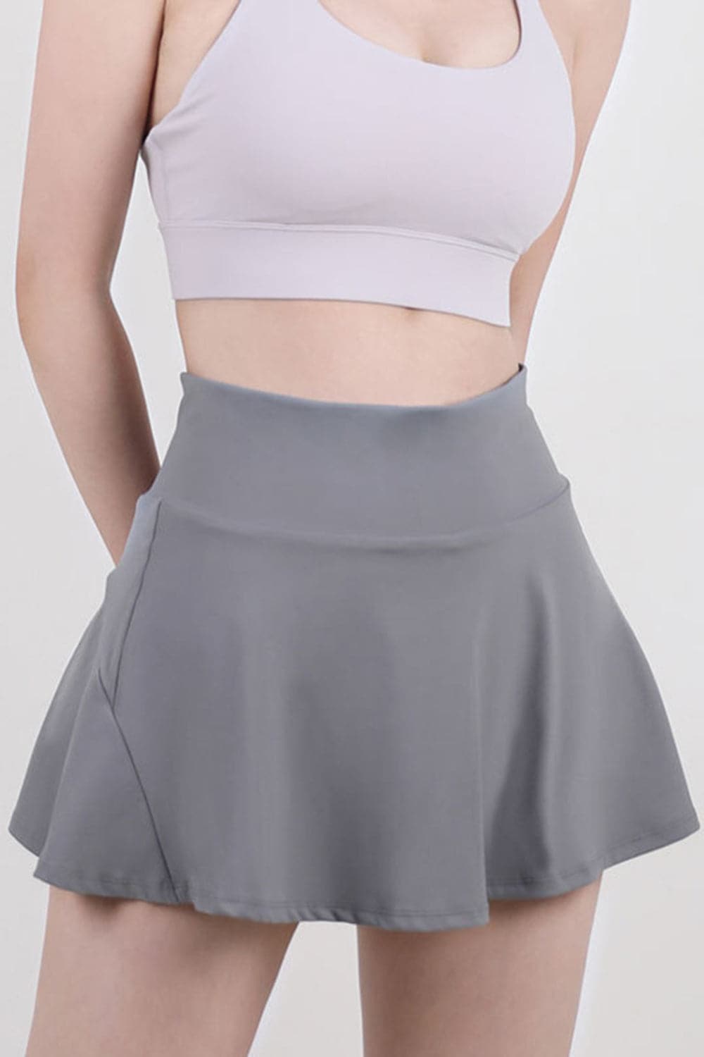 High Waist Pleated Active Skirt.