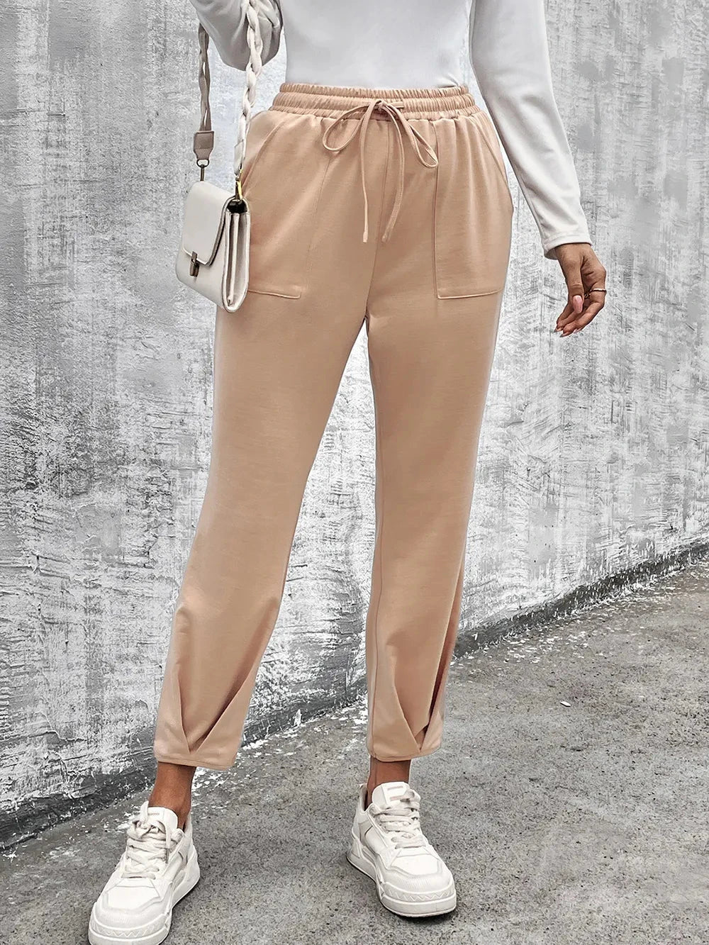 Drawstring Straight Pants with Pockets Coco’s Tee Boutique