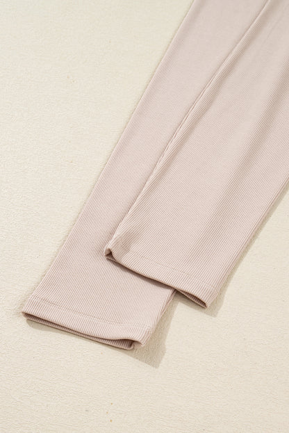 Jet Stream Oversize Slit Sweatshirt And Ribbed Leggings Set