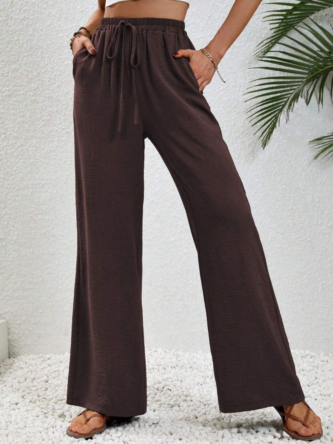 Wide Leg Drawstring Pants.