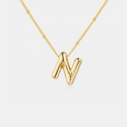 Golden Glow Bubble Initial Necklace – Make Your Statement Shine!