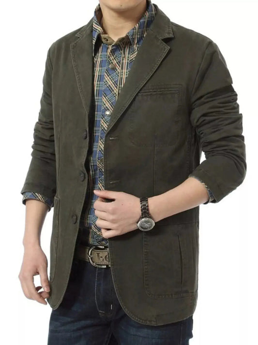 Men's Plus Size Casual Button Up Blazer Simply Love
