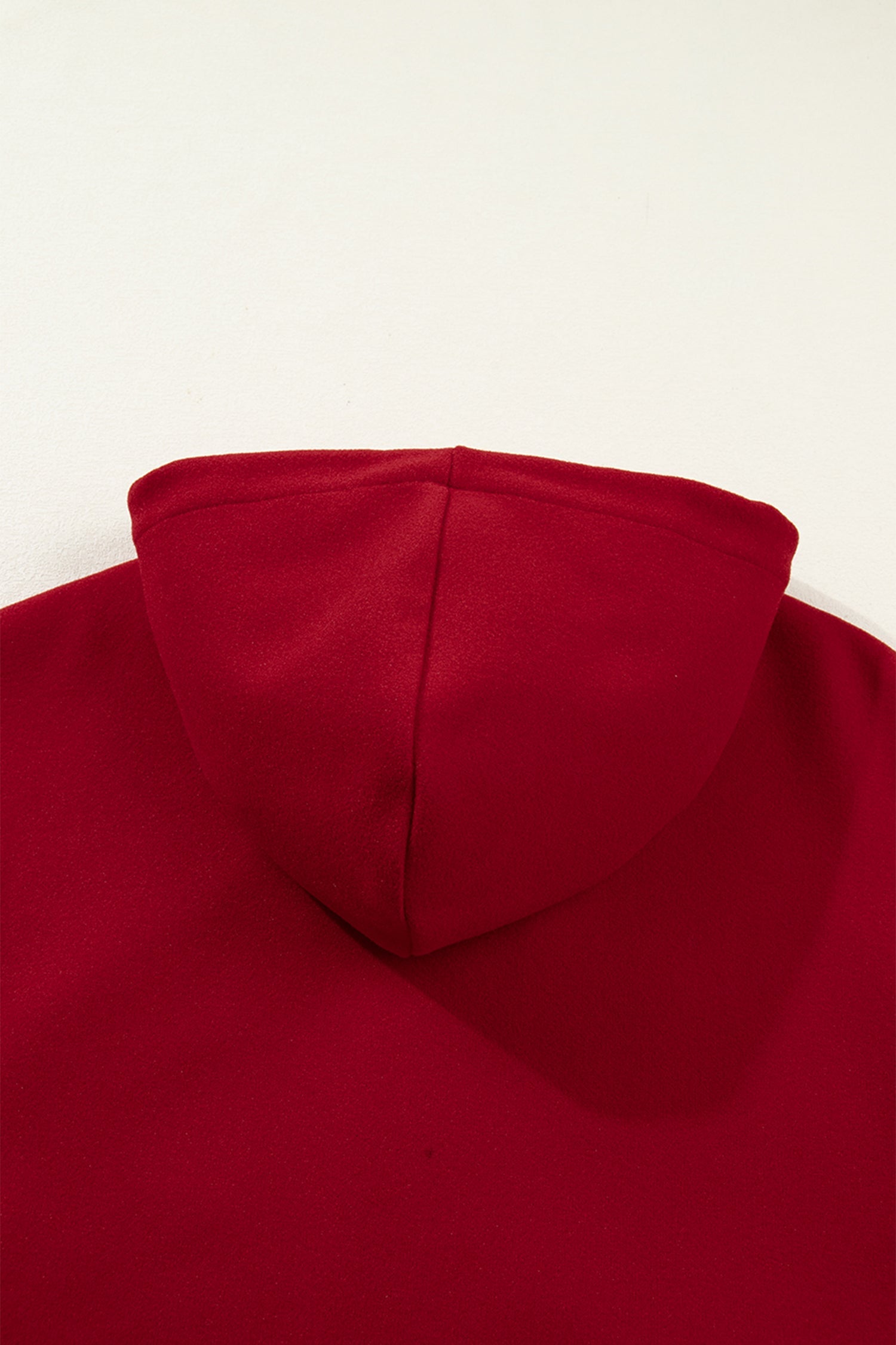 Racing Red Contrast Cuffed Drop Shoulder Zip Up Tunic Hoodie Dear-Lover Dropshipping