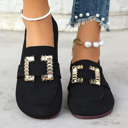 Decor Buckle Round Toe Slip-On Simply Love