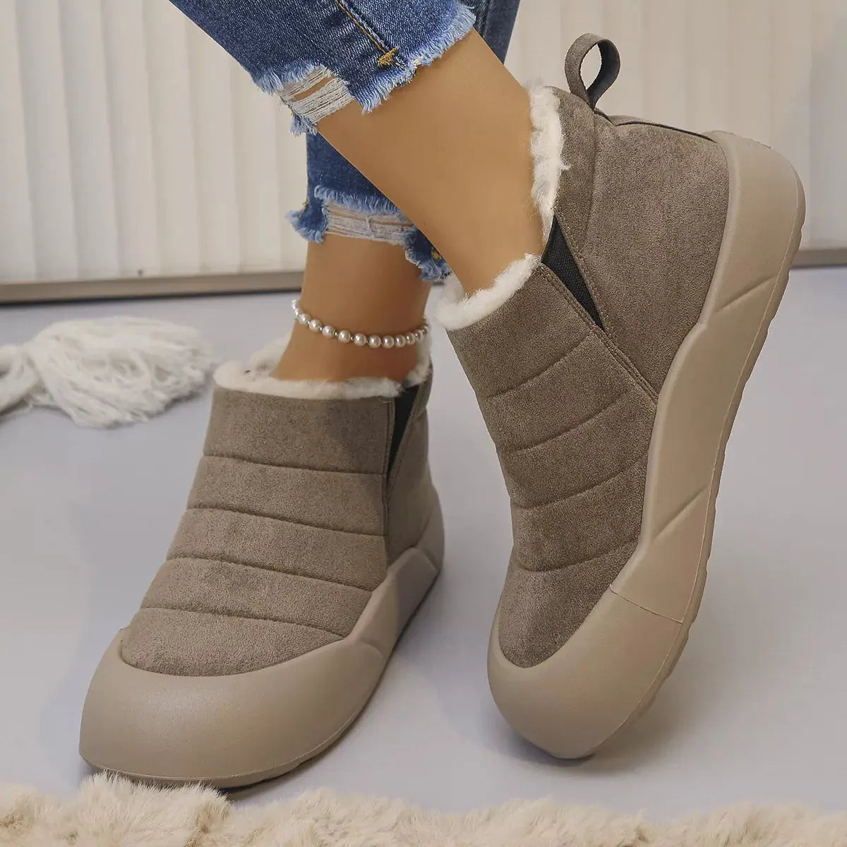 Warm Plush Lined Ankle Boots Simply Love