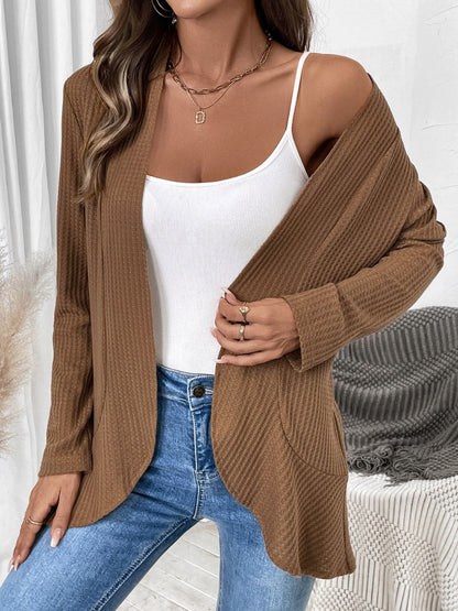 Chic long sleeve open cardigan