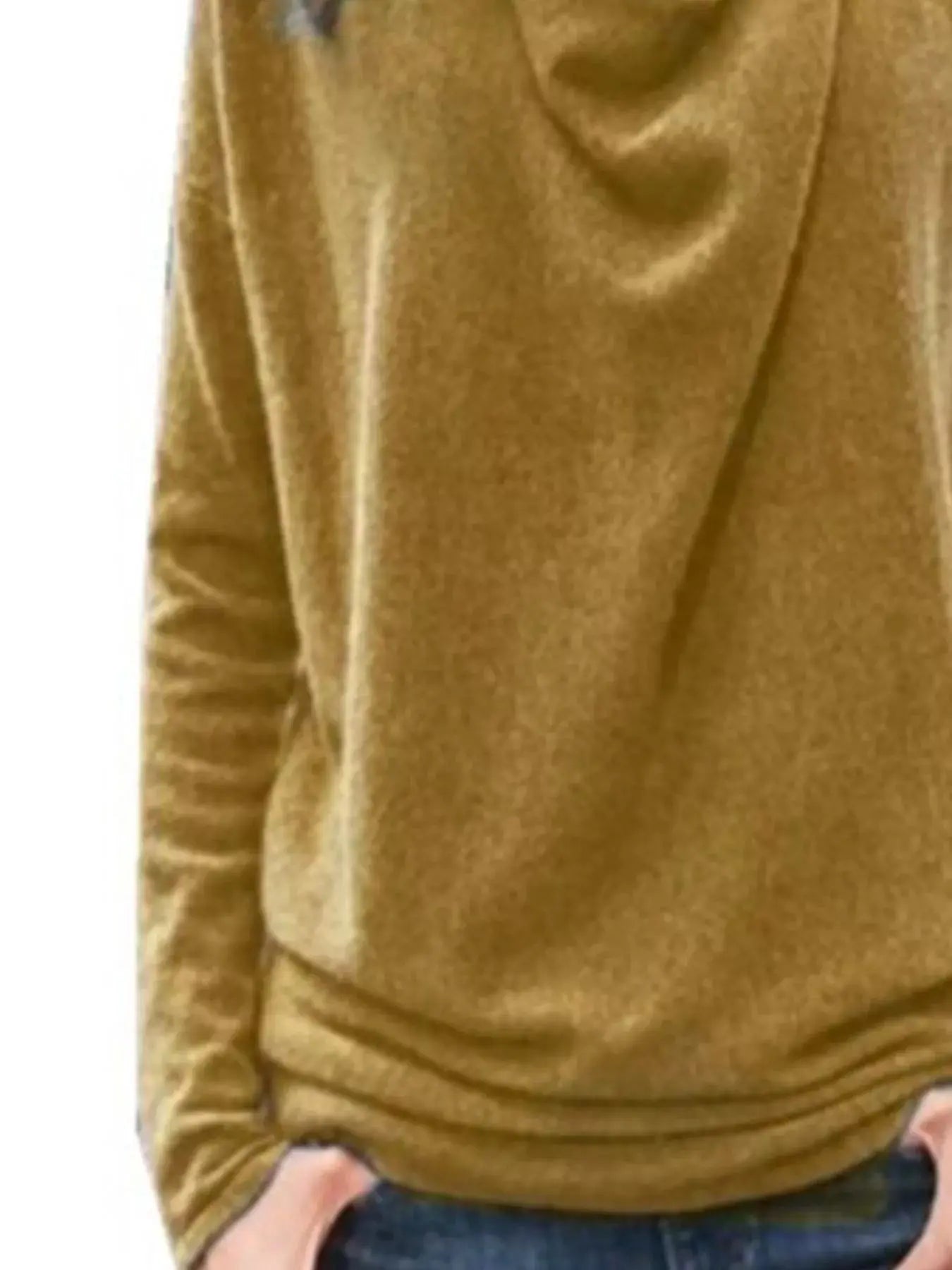Full Size Cowl Neck Long Sleeve Top Plus Size Simply Love