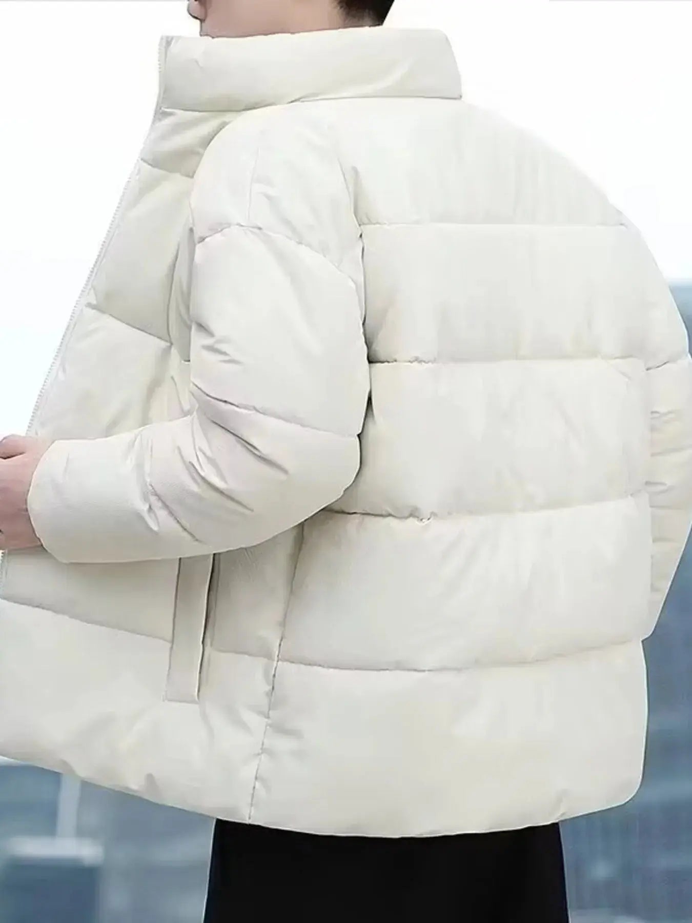Men's Plus Size Quilted Zip Up Winter Coat Simply Love
