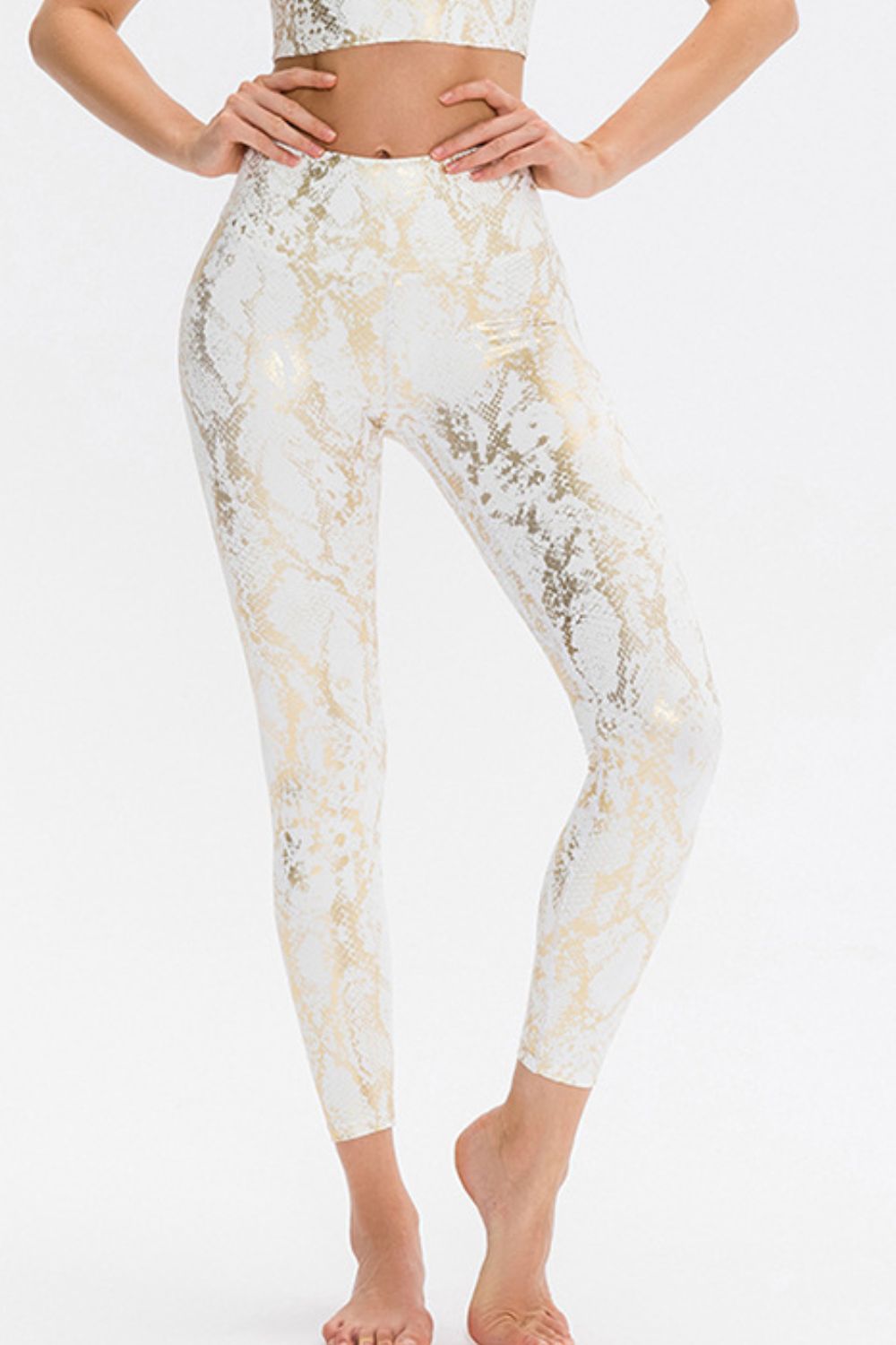 Sleek Savage | Animal Print Wide Waistband Sports Leggings Coco’s Tee Boutique