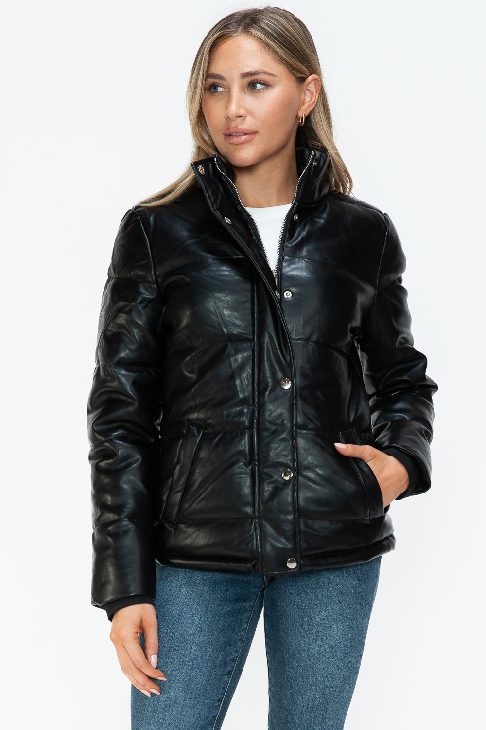 YMI Pocketed Zip Up Turtleneck Puffer Jacket Coco’s Tee Boutique