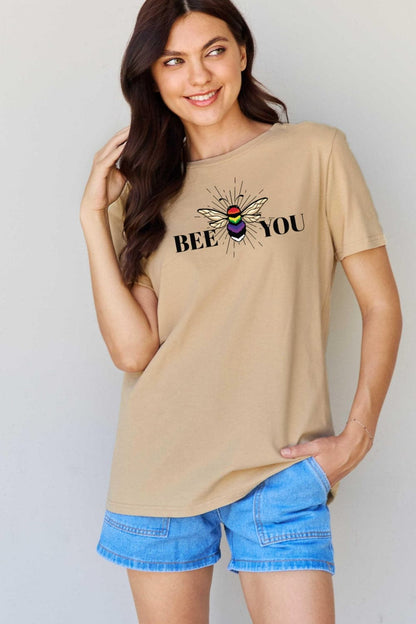 Simply Love Full Size BEE YOU Graphic T-Shirt.