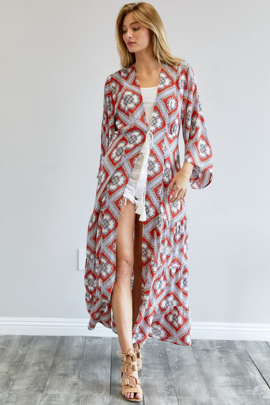 Bohemian Printed Kimono Jacket