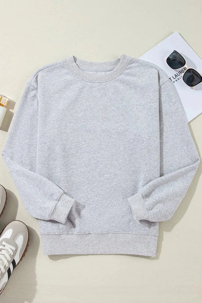 Cozy Essentials: Classic Round Neck Long Sleeve Sweatshirt