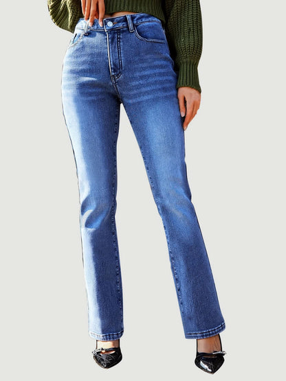 Versatile Stretch Straight Leg Jeans