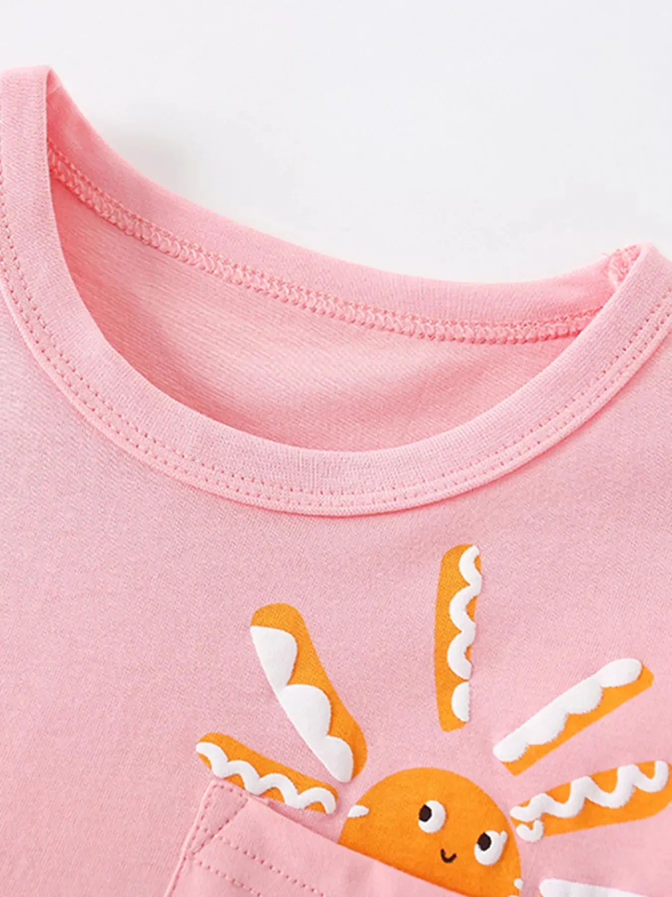 Children's Sun Round Neck Top and Shorts Set Simply Love