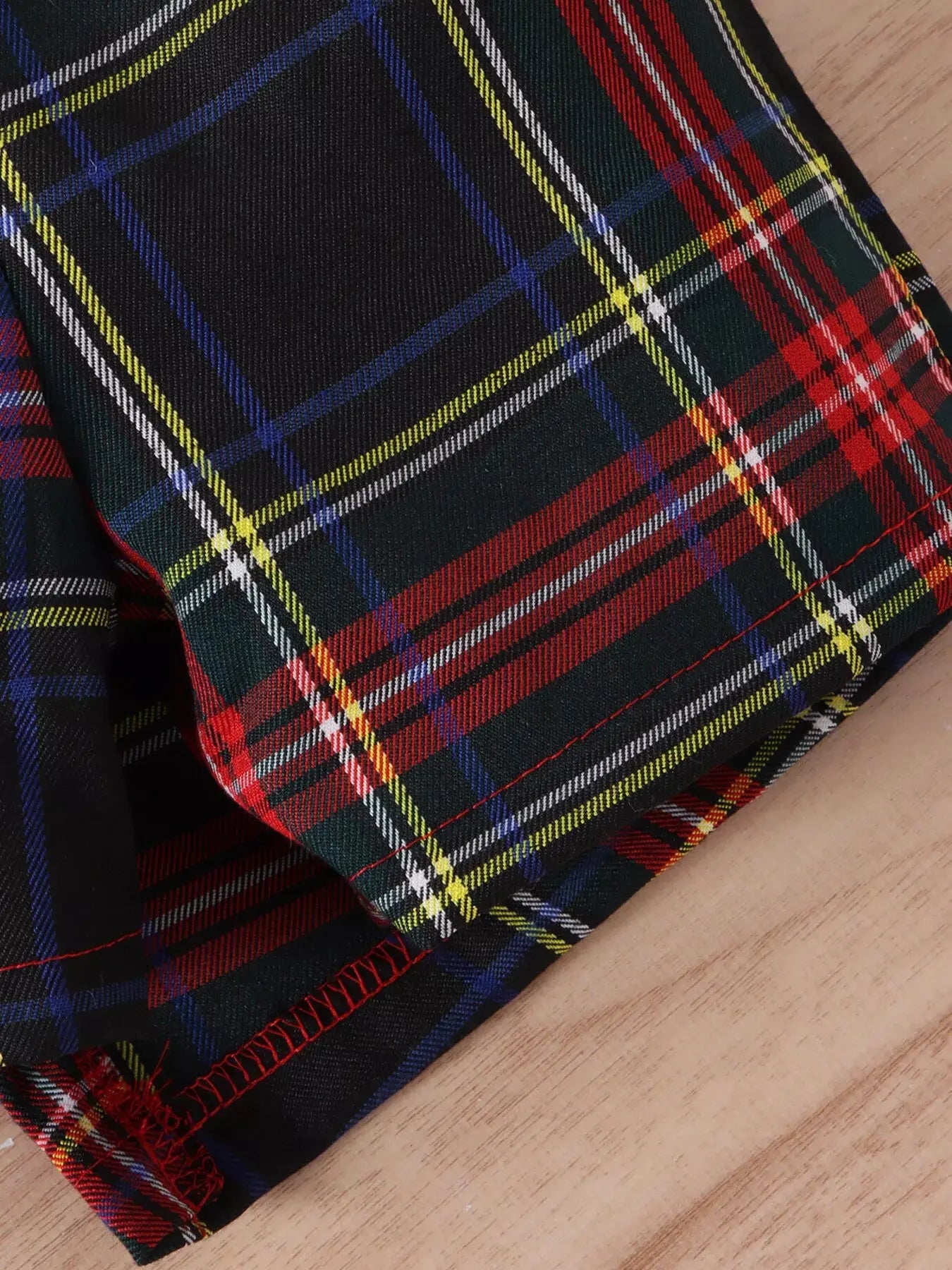 Children's Ribbed Knit Top & Plaid Skirt Set Simply Love