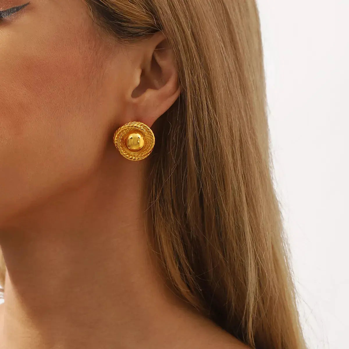 Twisted Rope Circle Stud Earrings Simply Love