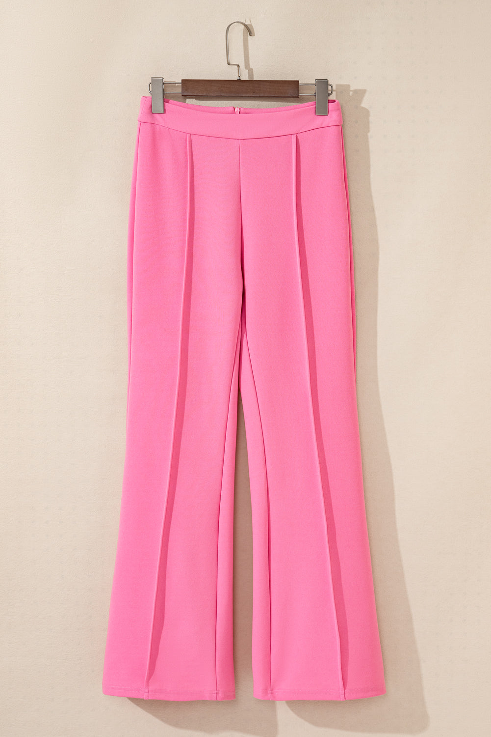 Sachet pink high-waisted flares