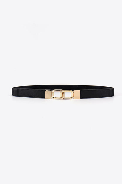 Geometric Double Buckle Elastic Belt.