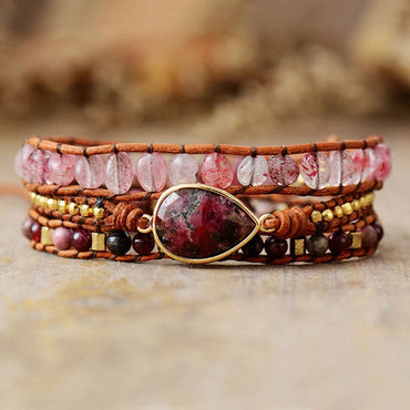 Natural Stone Layered Bracelet.