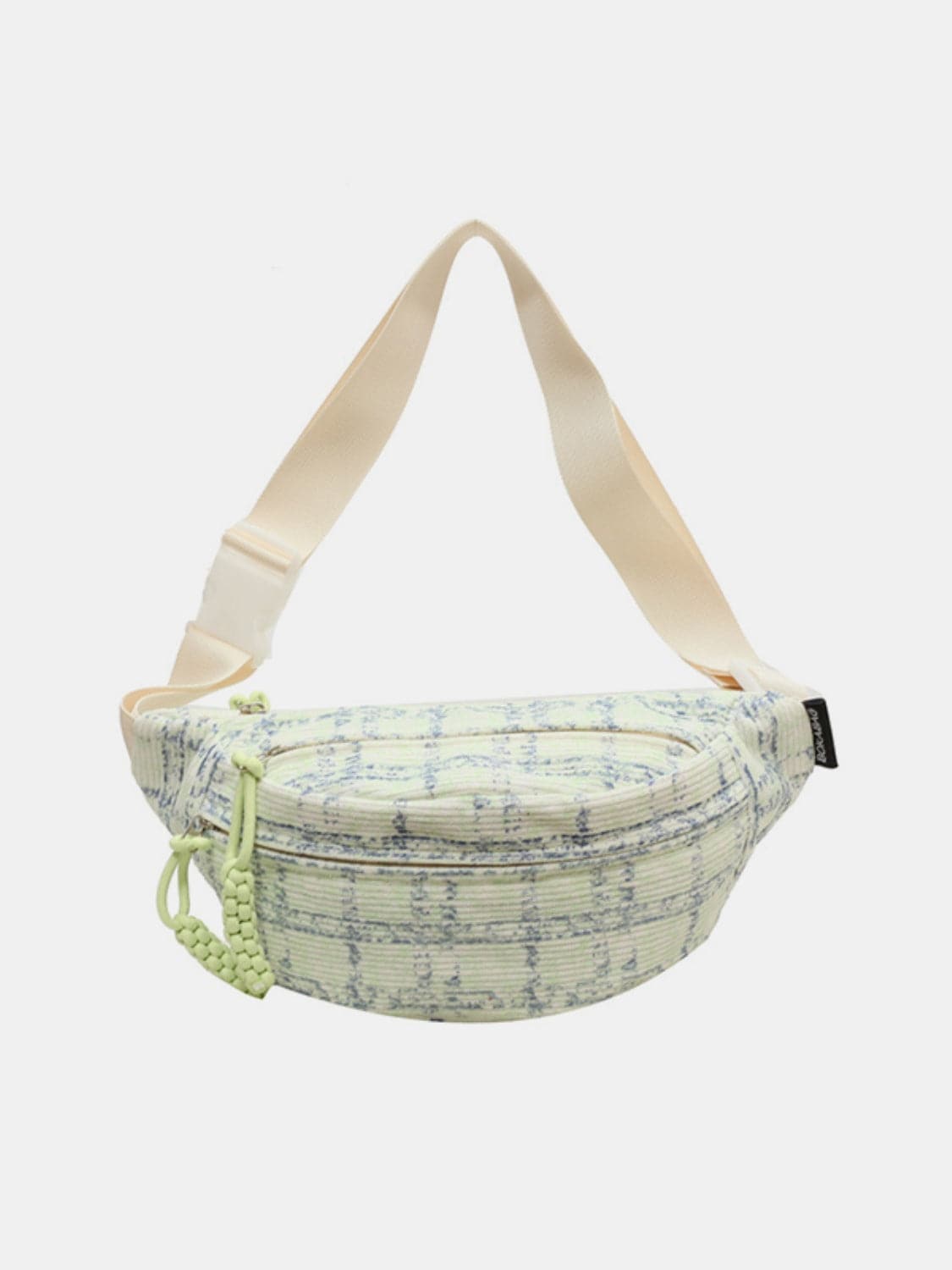 Stylish plaid crossbody bag in durable polyester