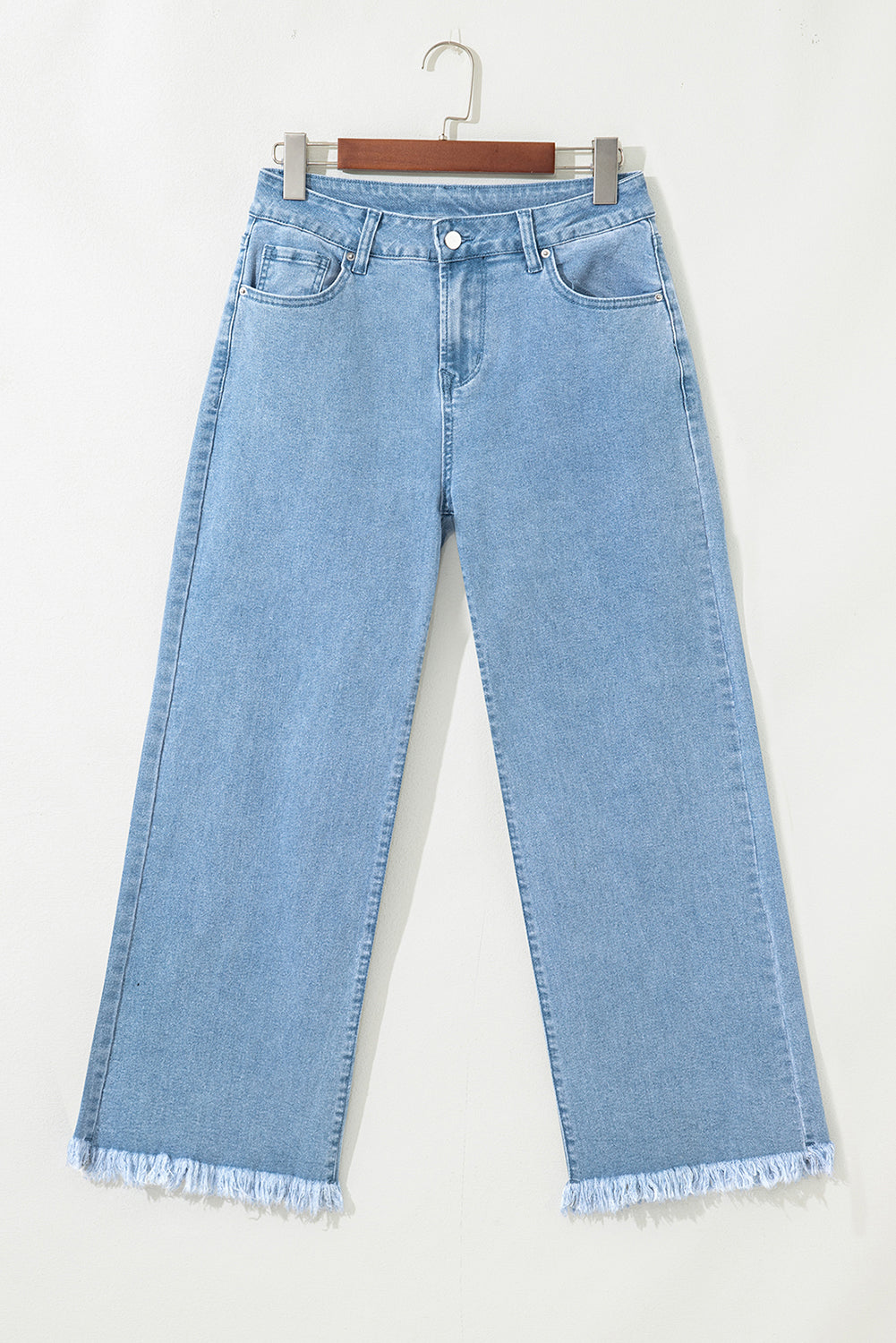 Myosotis Acid Washed High Rise Cropped Wide Leg Jeans Love Salve