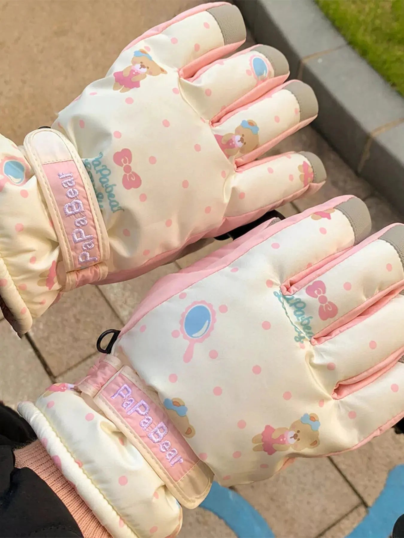 Bear Patterned Winter Gloves Simply Love