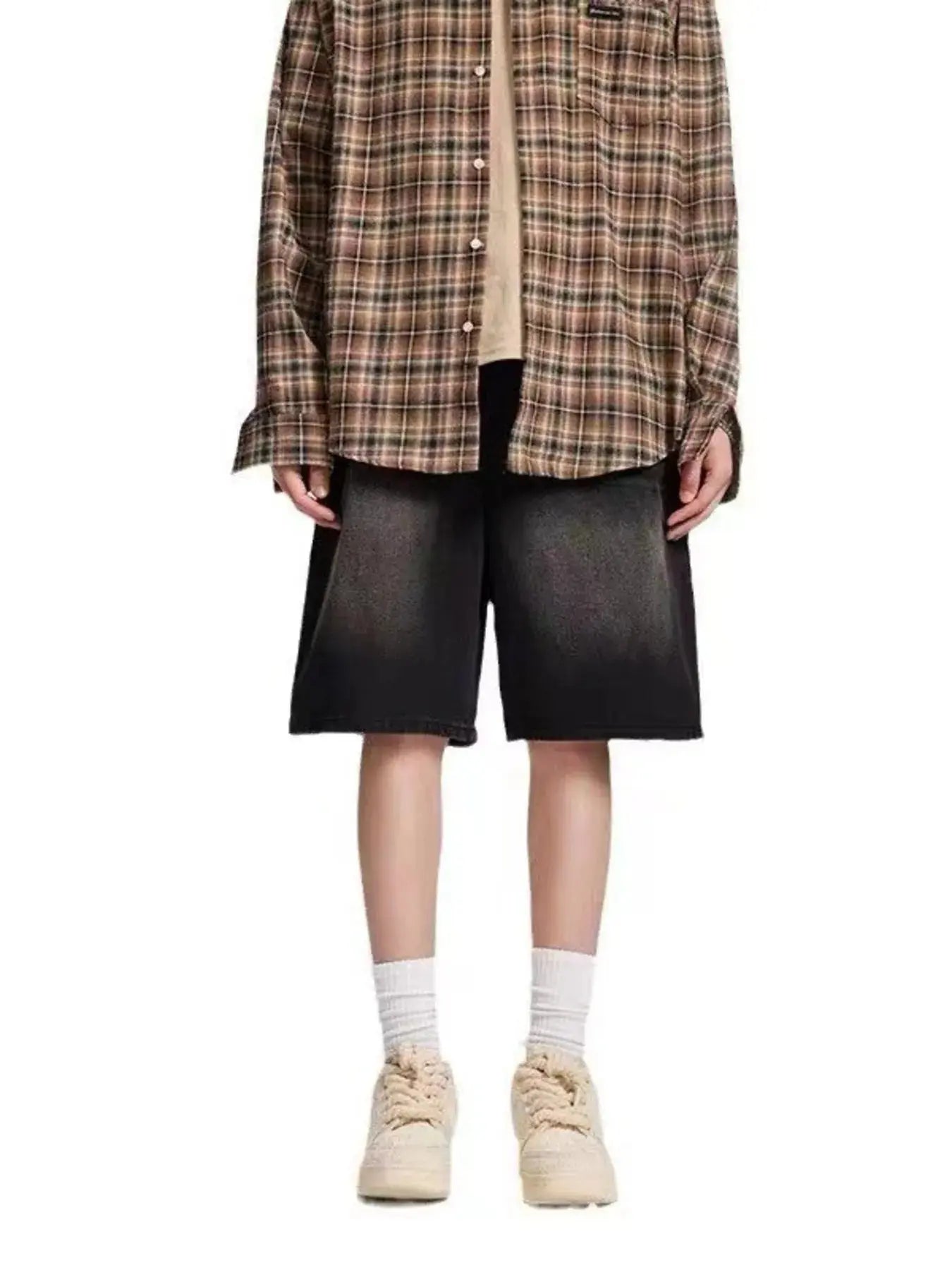 Men's Plus Size Vintage Wash Denim Shorts Simply Love