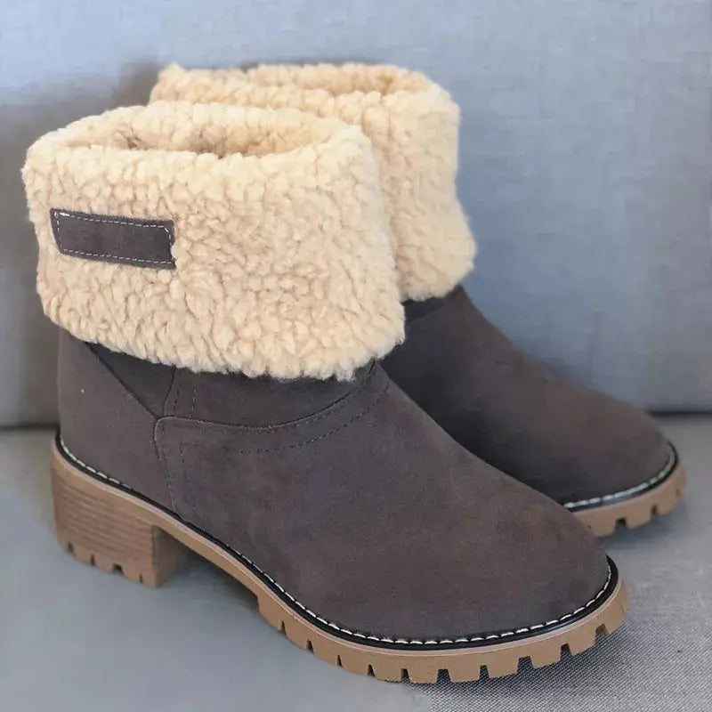 Round Toe Block Heels Boots Simply Love