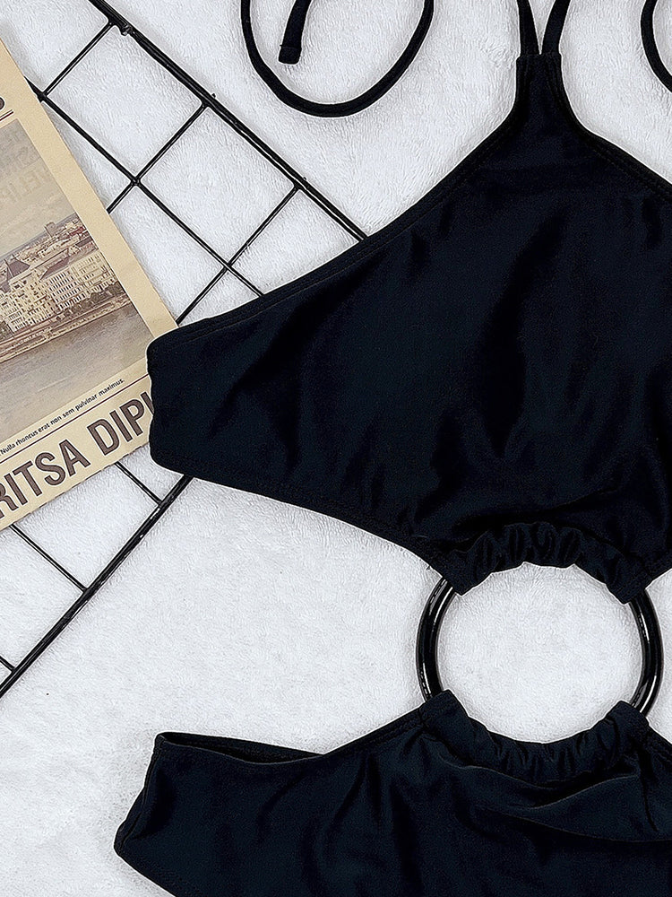 Solid One Piece Swimsuit Women Bandeau Bathing Suits Sexy Swimwear Bella Mia