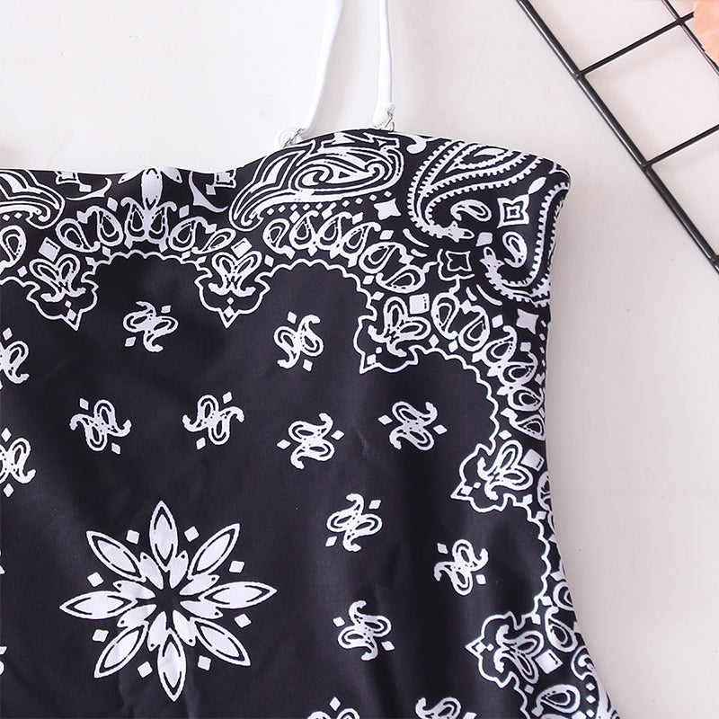 High Cut One Piece Swimsuit Women Print Bathing Suits Sexy Swimwear Bella Mia