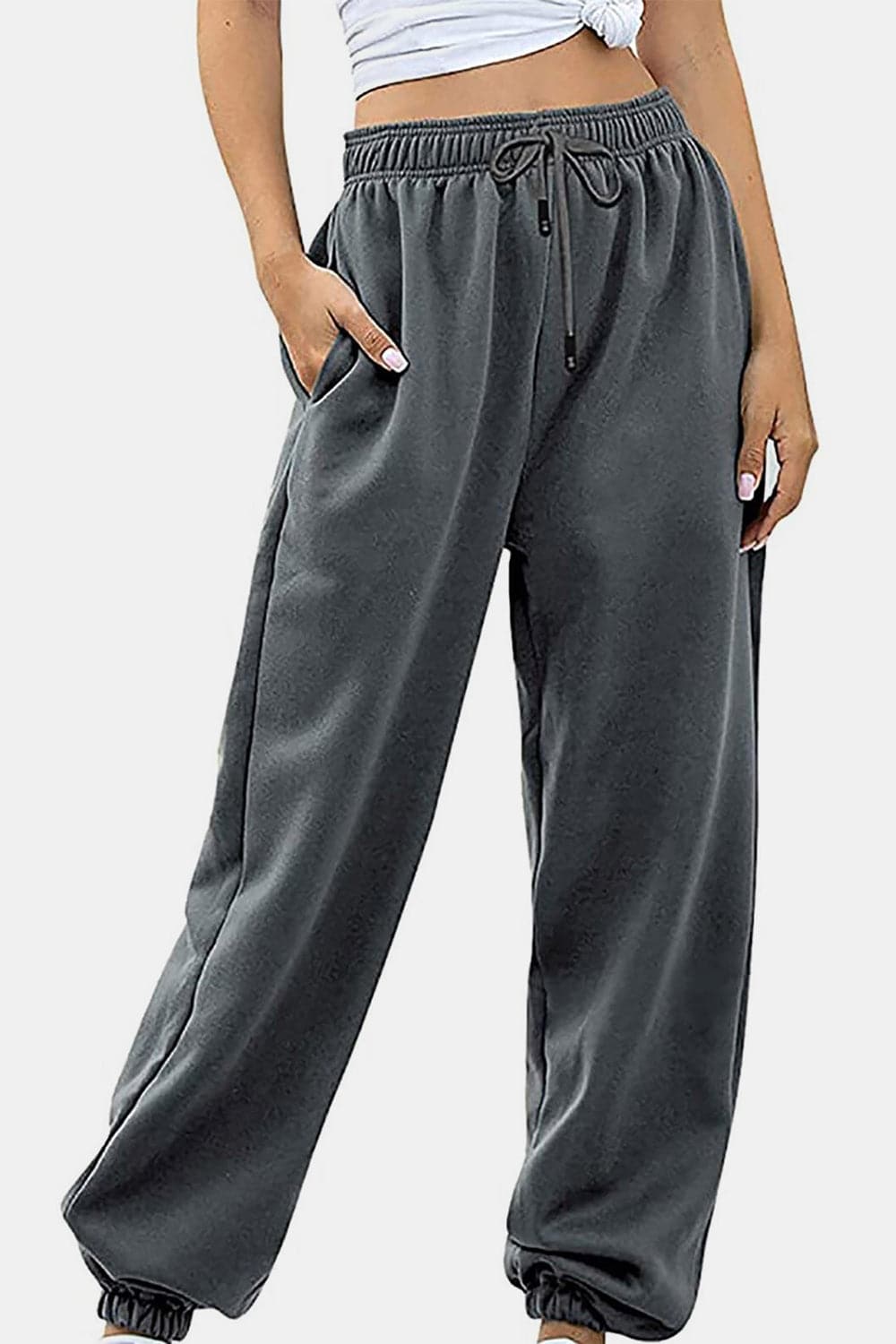 Comfy pocketed joggers with an elastic waistband