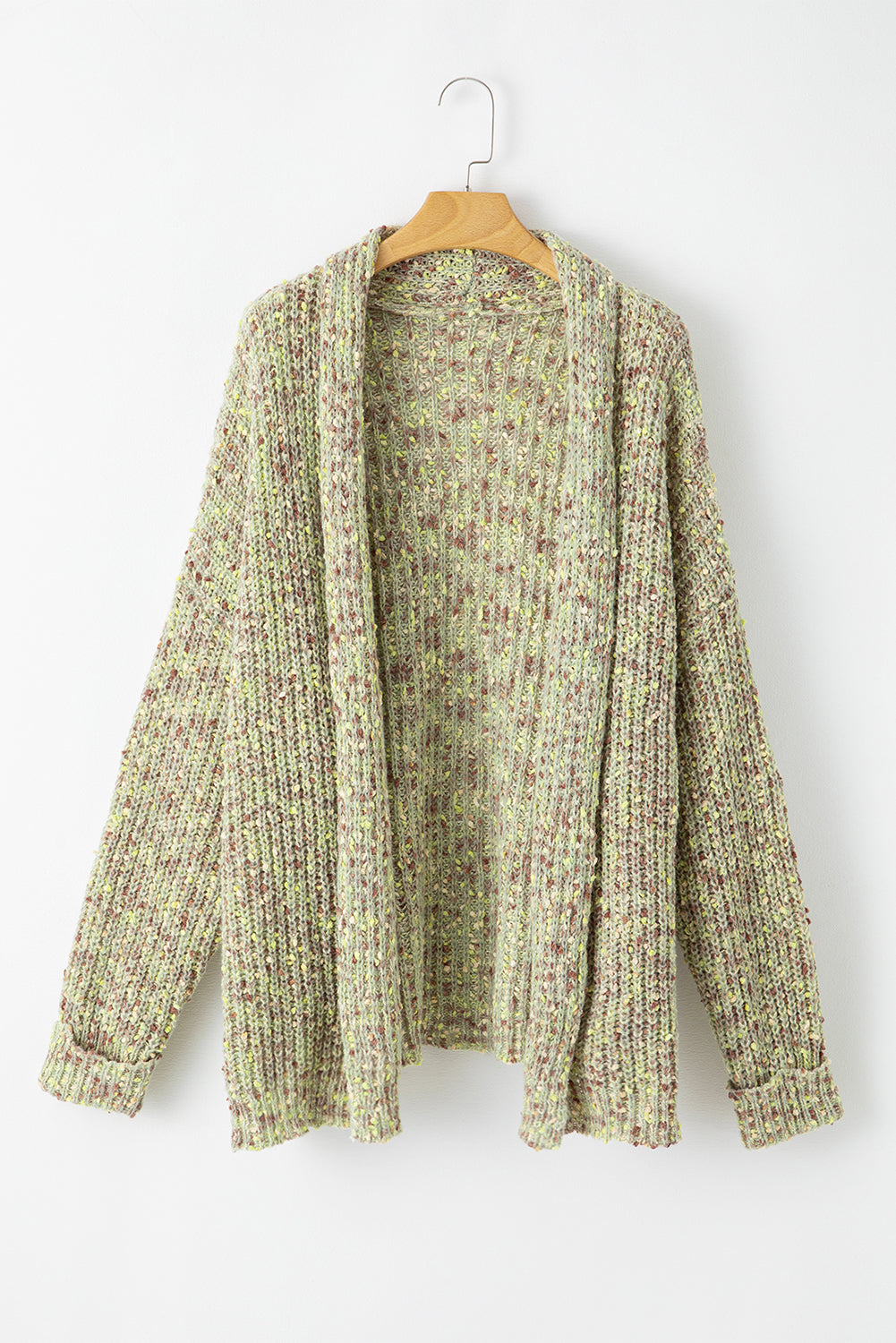 Sage green knit plus size cardigan for cozy comfort