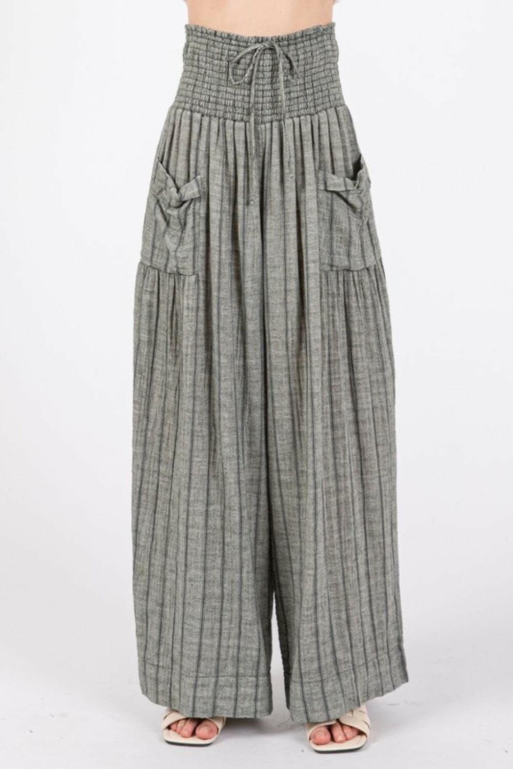 SAGE + FIG Cotton Gauze Wash Stripe Pants.