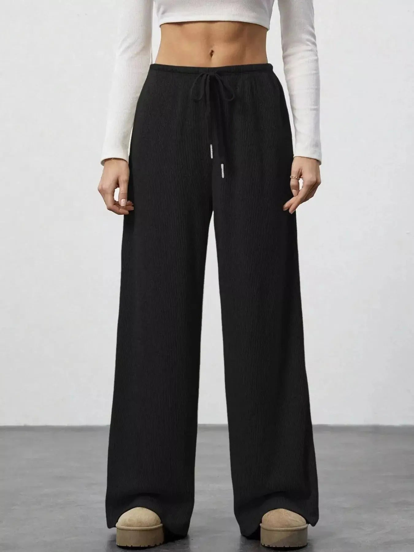 Relaxed Fit Drawstring Pants Simply Love