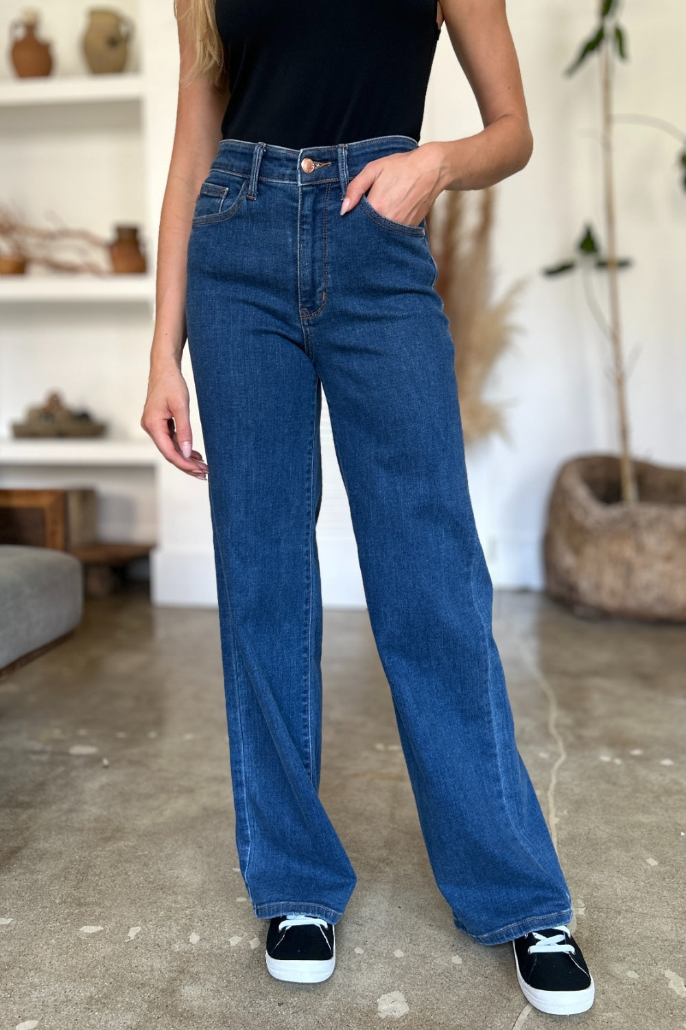 Judy Blue Full Size High Rise Straight Jeans Coco’s Tee Boutique