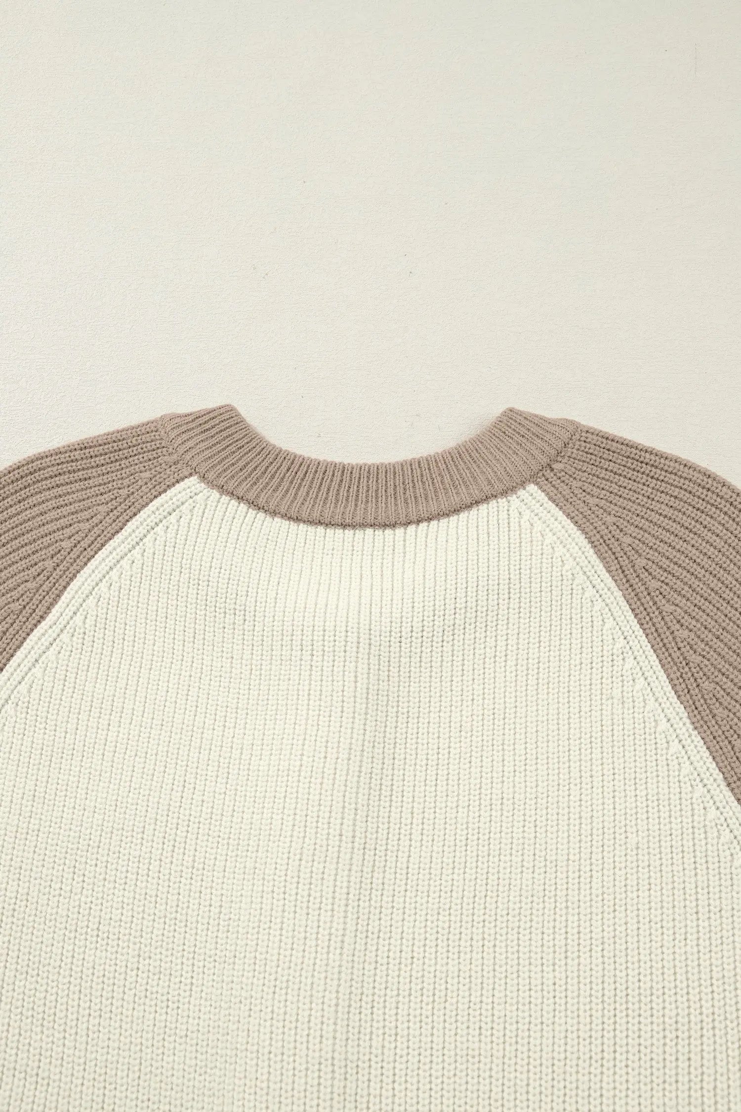 White Color Block Ribbed Knit Button Down Cardigan Sweater For Women Dear-Lover Dropshipping