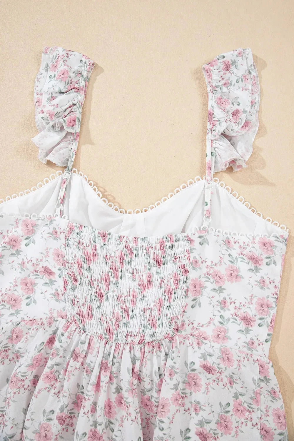 Floral Flutter Peplum Tank Top Simply Love