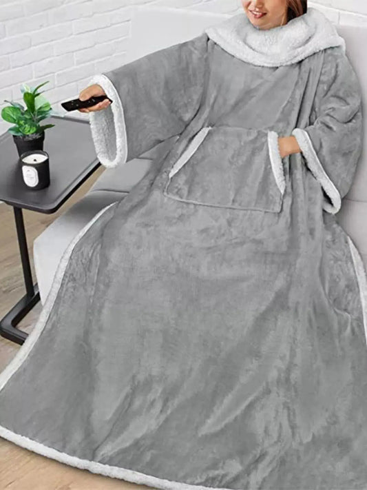 Oversized Wearable Blanket Hoodie Lounge Nightgown Simply Love