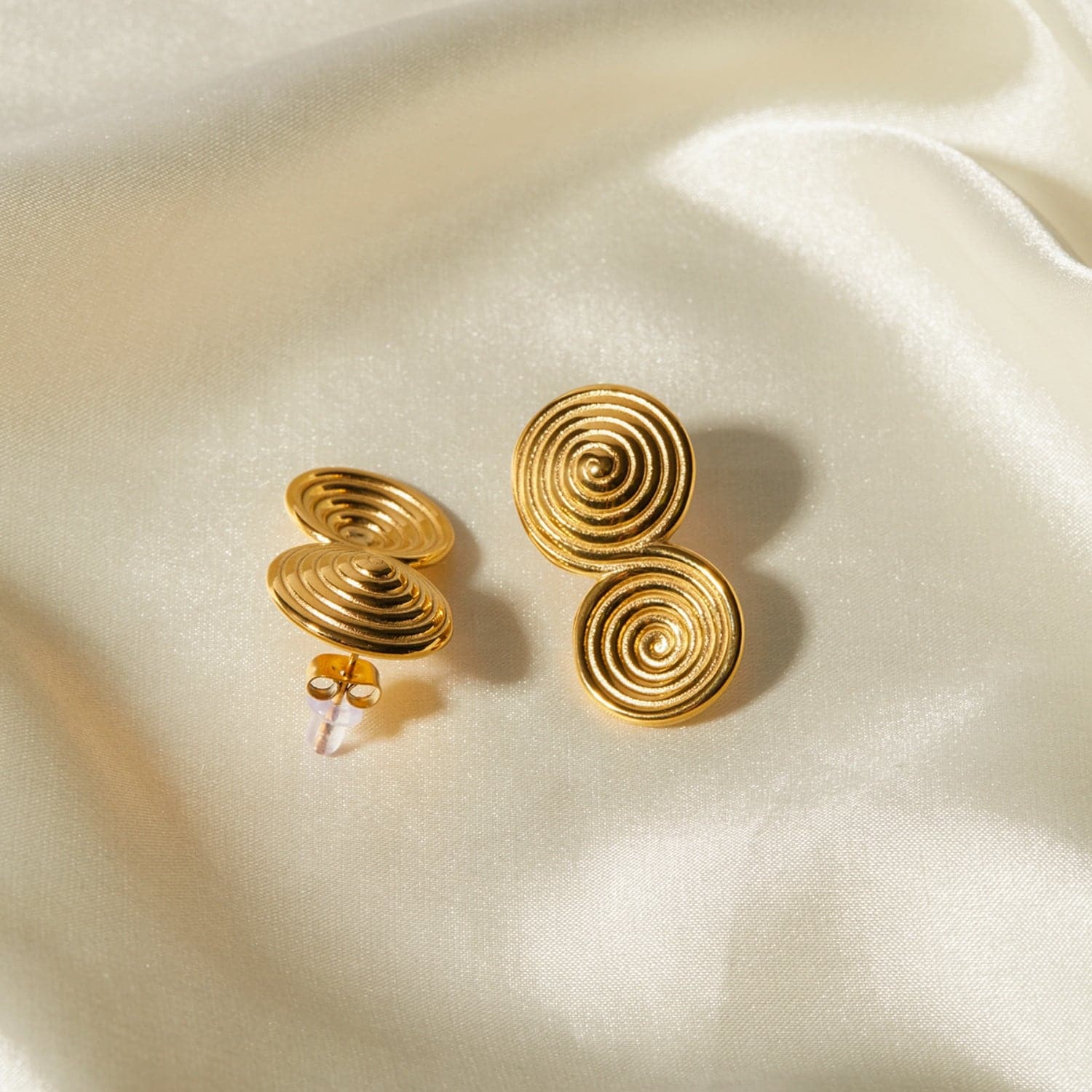 18K Gold-Plated Stainless Steel Earrings.