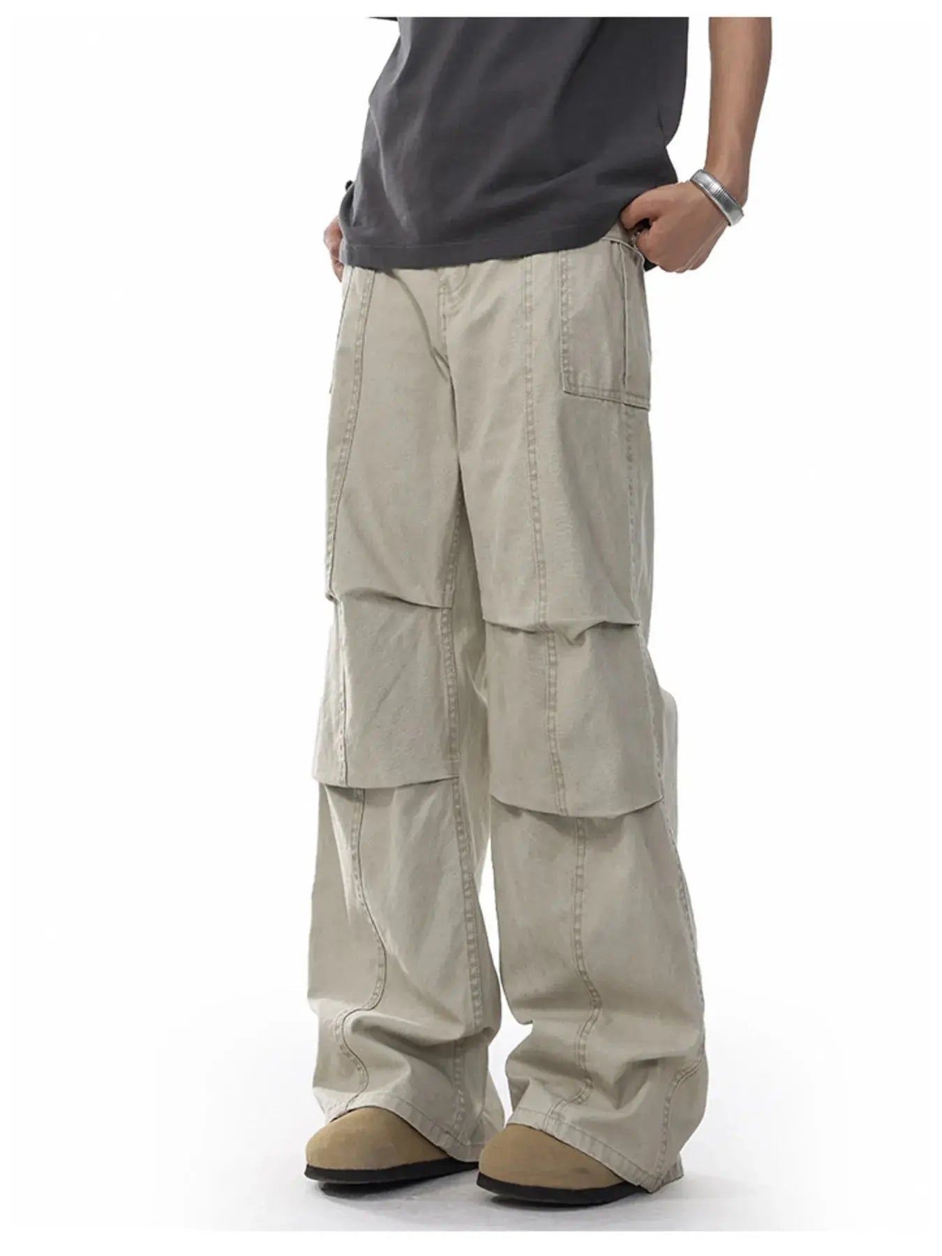 Men's Cargo Wide Leg Pants Simply Love