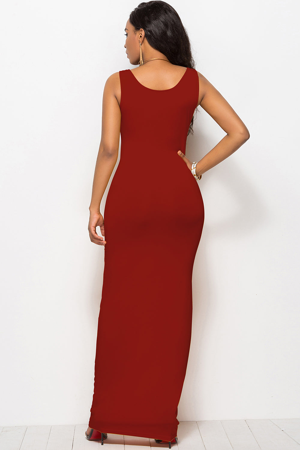 Scoop Neck Wide Strap Maxi Dress Coco’s Tee Boutique