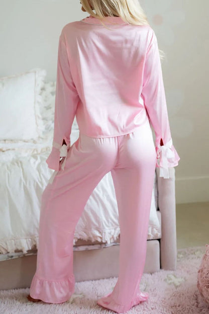 Chic long sleeve lounge set with pants