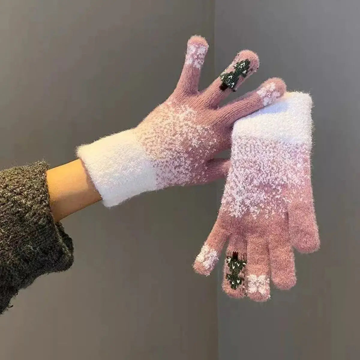Knitted Snowflake Gloves Simply Love