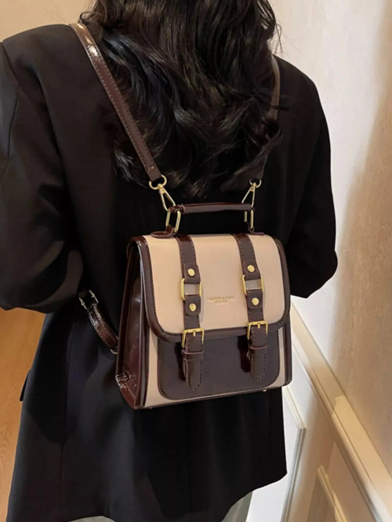 Vintage Style Buckle Backpack Bag Simply Love