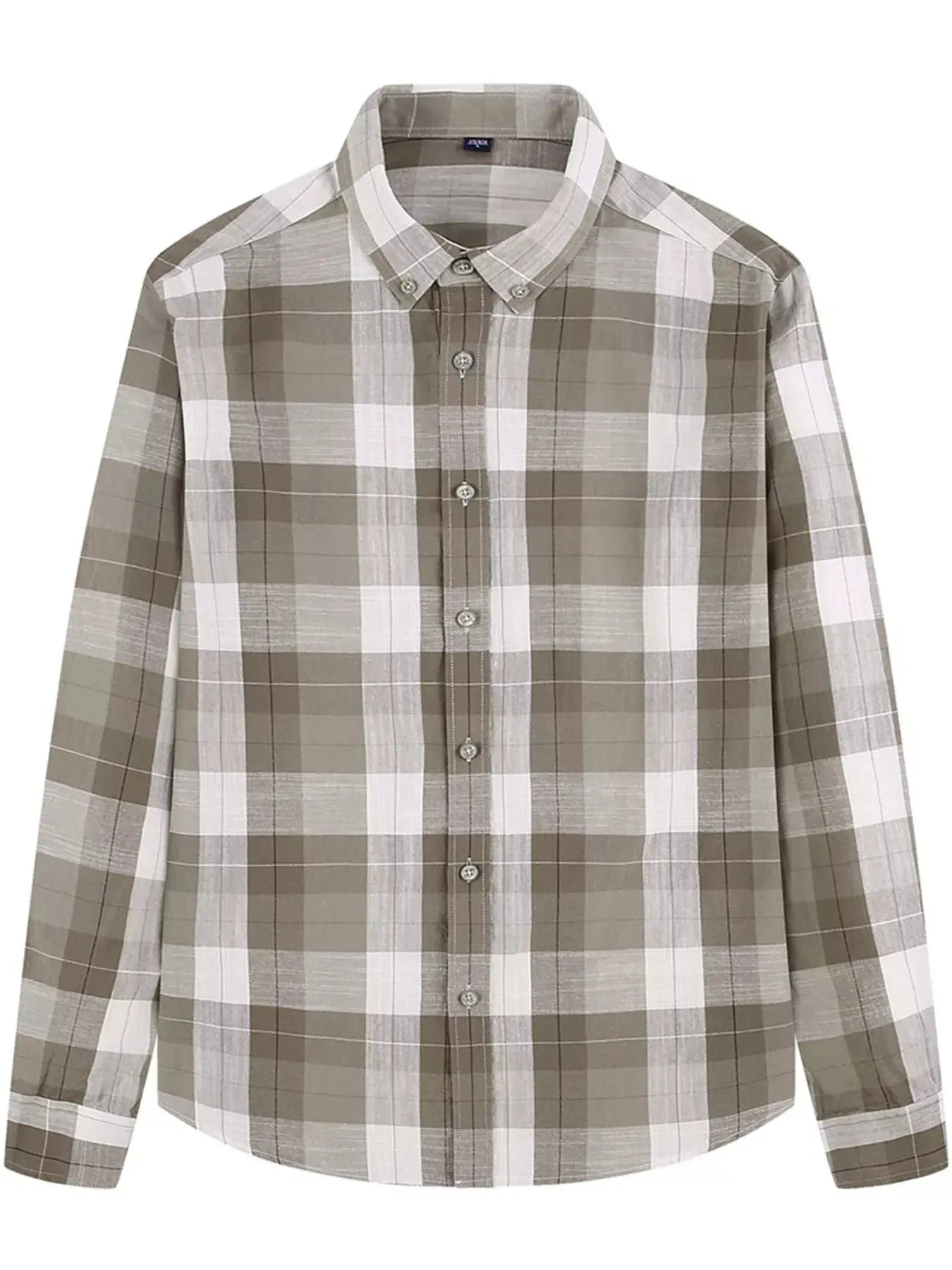Men's Full Size Casual Plaid Long Sleeve Shirt Plus Size Simply Love