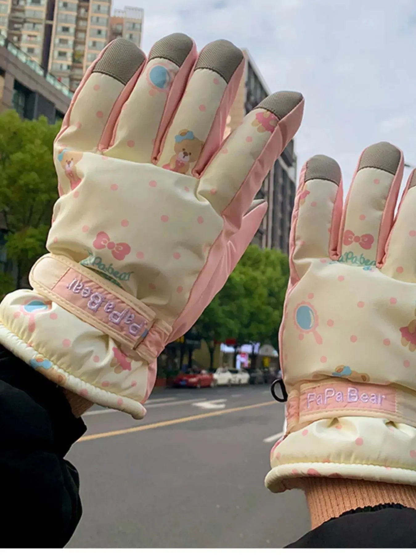 Bear Patterned Winter Gloves Simply Love