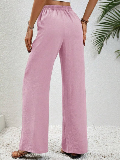 Wide Leg Drawstring Pants.