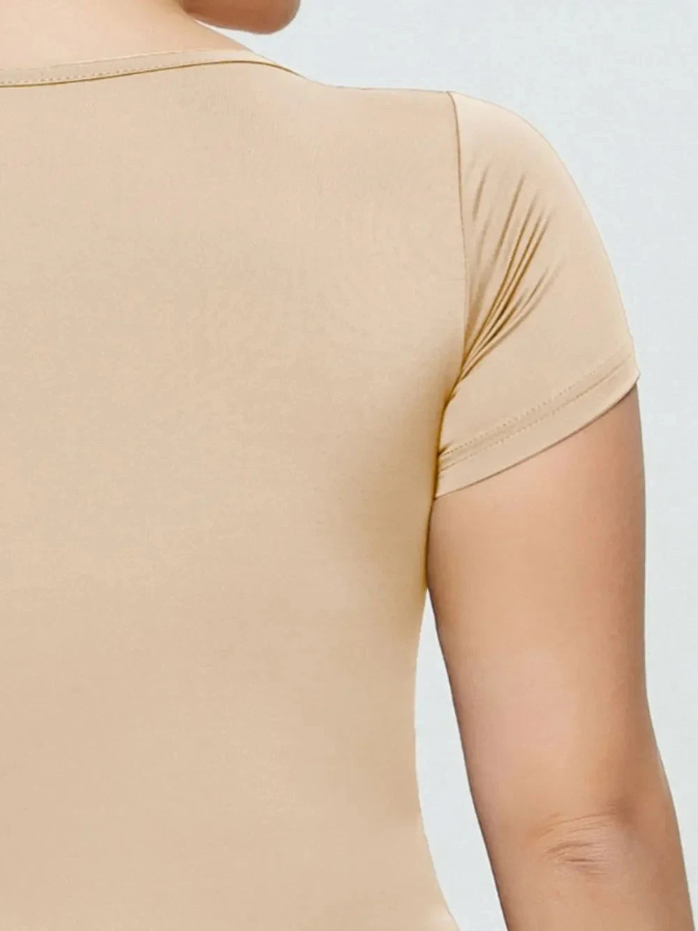 Full Size Square Neck Short Sleeve Bodysuit Coco’s Tee Boutique