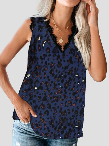 Lace Detail V-Neck Tank